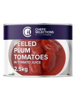Chefs&#039; Selection Peeled Plum Tomatoes in Juice (6 x 2.5kg)