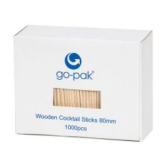 Go-Pak Wooden Cocktails Sticks 80mm 