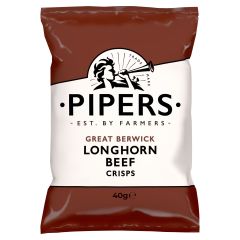 Pipers Great Berwick Longhorn Beef Crisps 