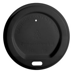 Go-Pak Compostable Black Coffee Cup Sip Lids 8oz 