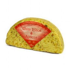 White Stilton &amp; Apricot Half Wheel 
