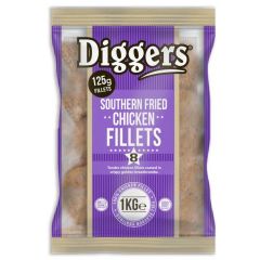 Diggers Southern Fried Chicken Fillets 125g 