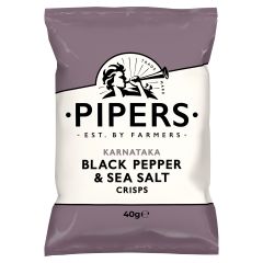 Pipers Karnataka Black Pepper &amp; Sea Salt Crisps 