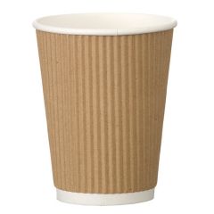 Go-Pak Kraft Tripple Wall Ripple Coffee Cups 8oz 