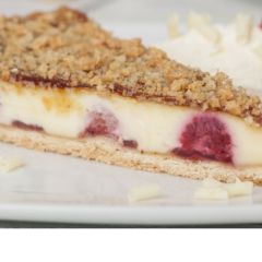 Chantilly Baked White Chocolate &amp; Raspberry Brulee Tart 
