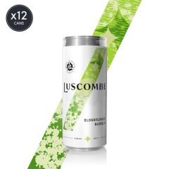 Luscombe Organic Elderflower Bubbly Cans 
