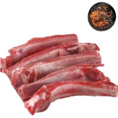 Pork Belly Spare Ribs coated in BBQ Flavouring