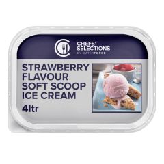 Chefs&#039; Selection Strawberry Flavour Soft Scoop Ice Cream 
