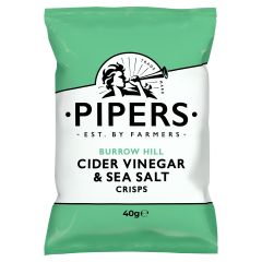 Pipers Burrowhill Cider Vinegar &amp; Sea Salt Crisps 