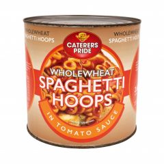 Caterers Pride Wholewheat Spaghetti Hoops in Tomato Sauce 