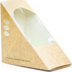Vegware Deep Fill Kraft Sandwich Wedge 