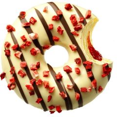 Donut Worry Be Happy Strawjelly Jam Ring Donut 